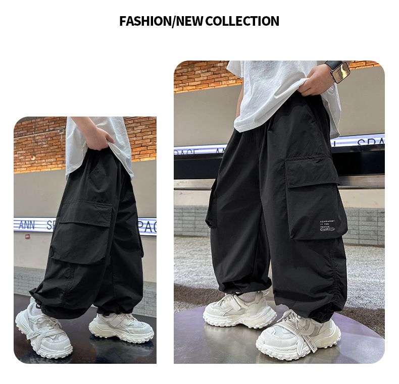 2024 Nuovo abbigliamento da lavoro sottile per bambini di taglia media e grande Pantaloni estivi anti-zanzare per ragazzi_voghion.com
