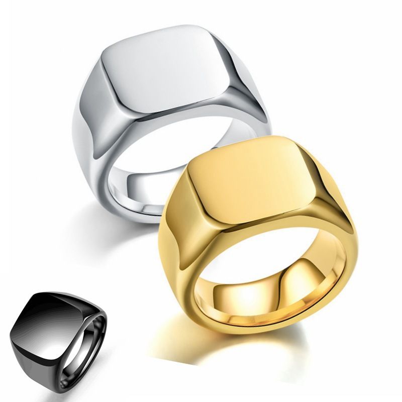 Accessori Personalità Titanio Uomo Acciaio Inossidabile Anello Semplice_voghion.com