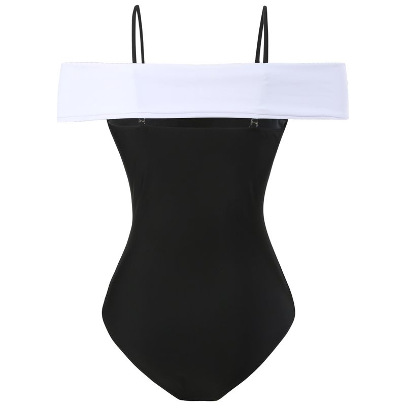 Maillot de bain une pièce rétro pour femme avec jupe en gaze_voghion.com