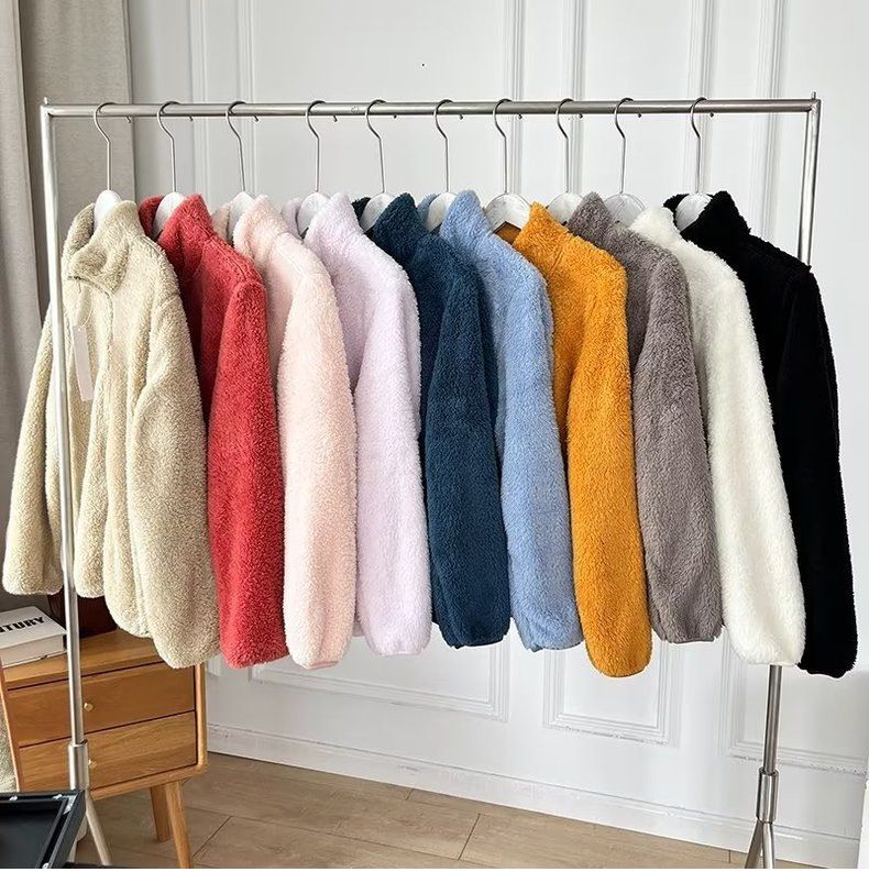 Women's Soft Fleece Zip-Up Hoodie - Cozy Winter Pullover With Pockets, Lightweight & Warm, Loose Fit Casual Outerwear (Multiple Colors)_voghion.com
