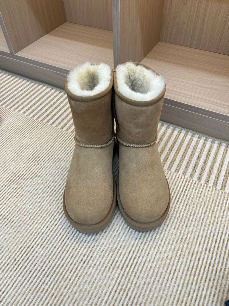 Henan Sangpo Leather Women's Boots 5825 Fur Integrated High-end Snow Boots Super Thick Warm Comfortable Versatile And Elegant_voghion.com