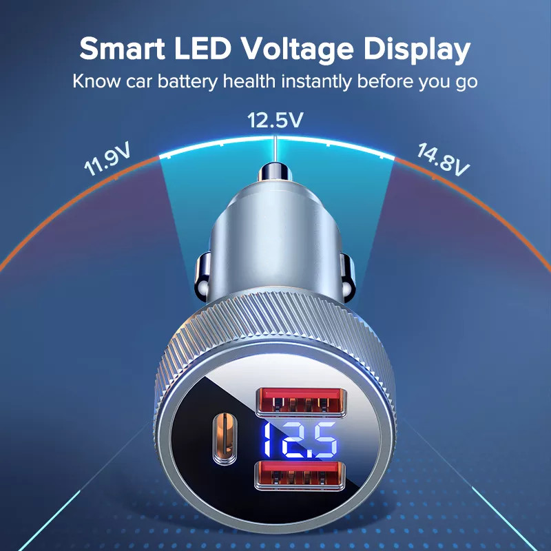 80W Acgicea USB Car Charger PD Type C Dual USB Port Car Charger Quick Charger fir iPhone 14 13 Xiaomi Samsung    _voghion.com