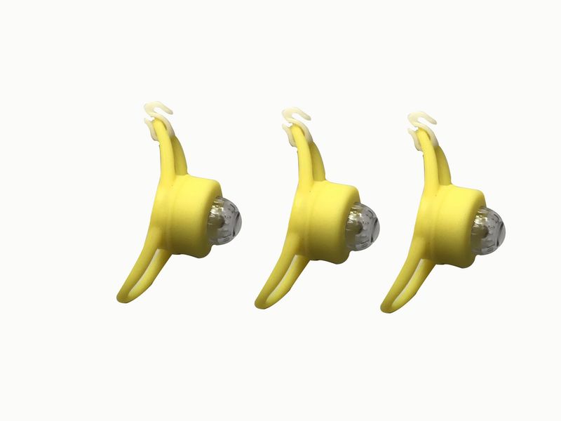 Luce LED per bicicletta in silicone, piccola luce a forma di rana, luce ad anello, luce di avvertimento, accessori per biciclette, attrezzatura per ciclismo_voghion.com