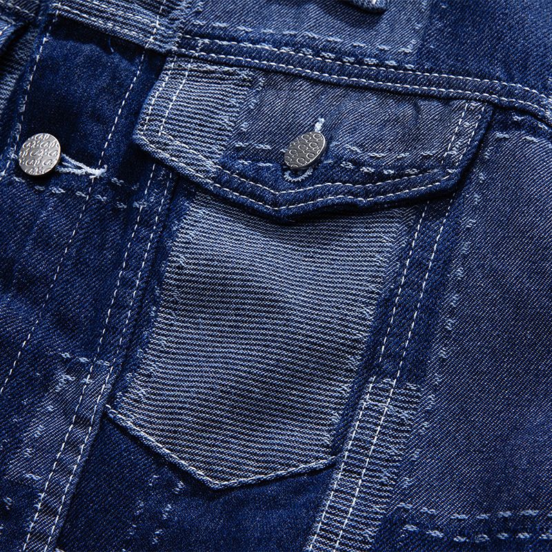 CT Color-Block Plaid Denim Men, New Fashion, Stylish British Long-Sleeve Turn-Down Collar Men's Jacket For Spring_voghion.com