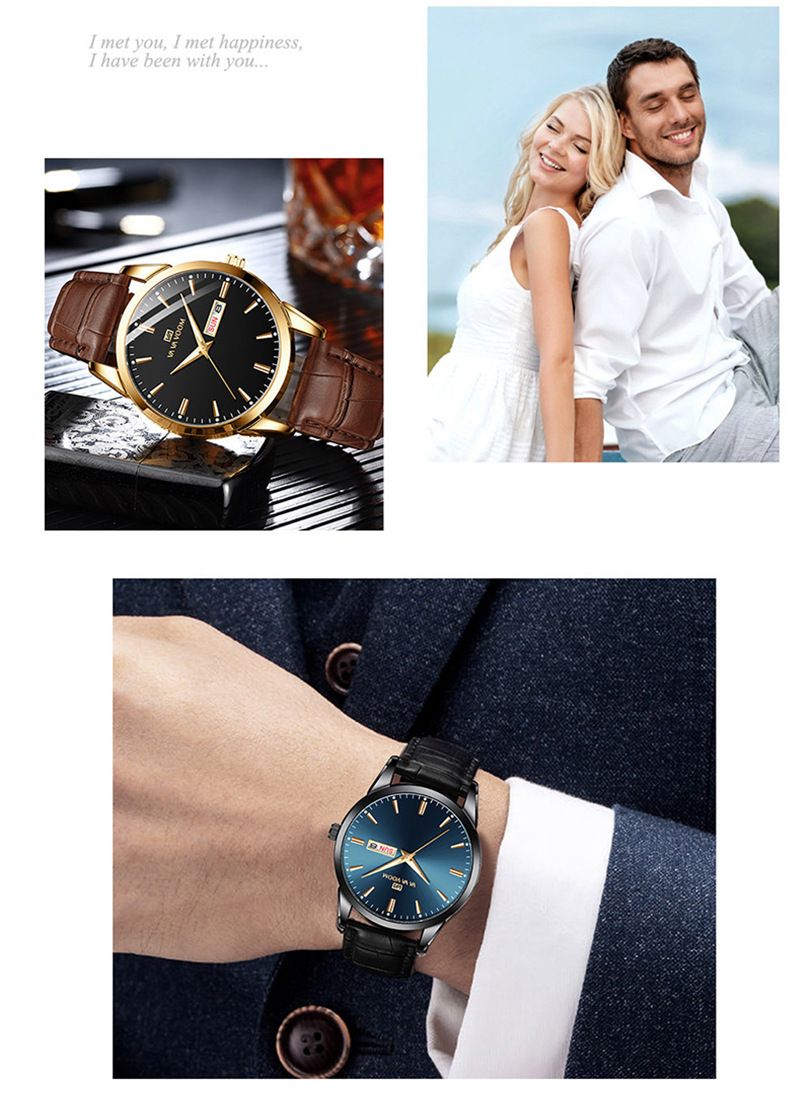 VA VA VOOM Neue Paaruhren für Männer und Frauen, lässige wasserdichte Gürteluhren für Studenten, Kalender-Quarzuhren_voghion.com