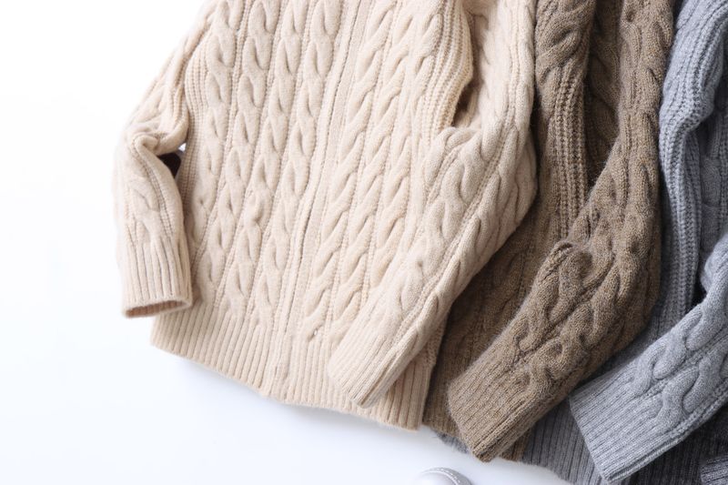 Suéter de cuello alto de lana de cordero para madres e hijos: jersey de punto grueso para niños grandes (8 años o más), ropa de invierno suave y cálida (varios colores y tallas)_voghion.com