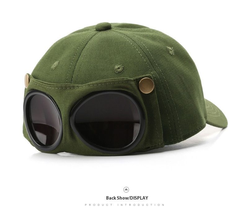 Pilot hat tide ins personalized glasses duck tongue hat men sunglasses sunshade summer hundred with_voghion.com