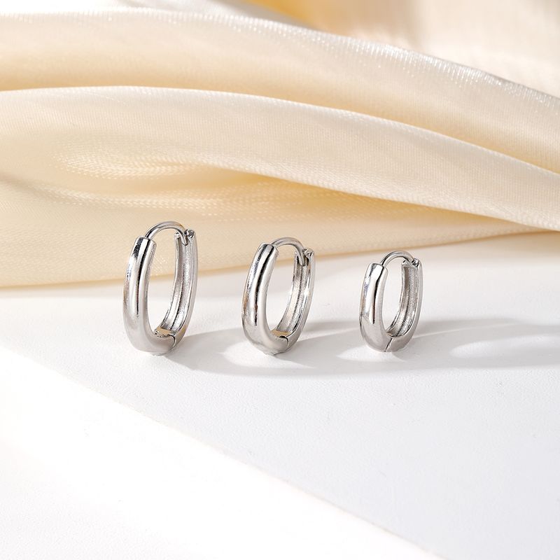 GEOMETRIC TRIO - Alloy Hoop Earrings Set (High-End Minimalist Jewelry, Retro Personality Design)_voghion.com