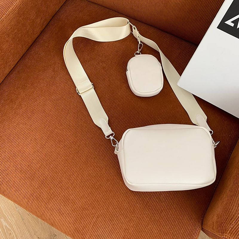 Lihao Messenger Adjustable Strap Zipper Opening with Mini Solid Color Men Fashion Shoulder Bag for Daily Use-Apricot_voghion.com