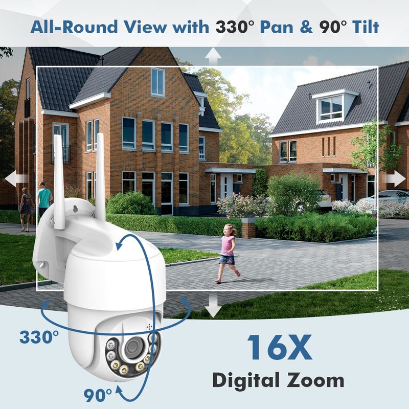 QX59 1920 x 1080P HD 2MP vezeték nélküli WiFi intelligens megfigyelőkamera éjjellátó és mozgásérzékelést, kétirányú hangot és TF kártyát támogat, specifikáció: EU csatlakozó_voghion.com