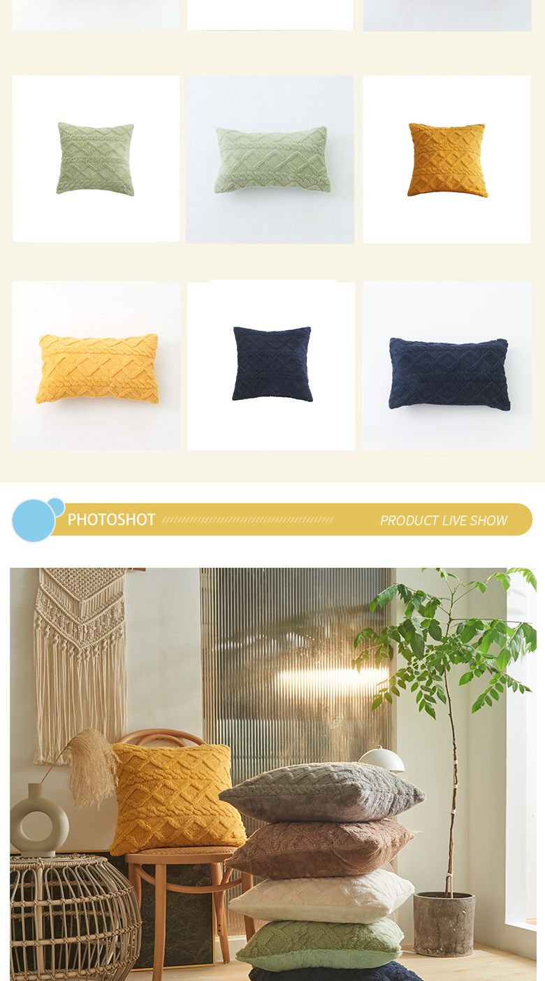 Copricuscino Copricuscino Geometrico Corto in Peluche Federe per Cuscini 45x45cm 30x50cm Cuscini per Divano Decorativo e Sedia Arredamento per la Casa_voghion.com