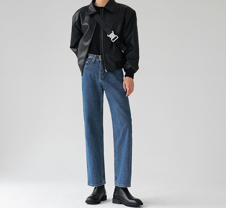 Koreaanse versie Pu niche design, trendy merk, dubbele rits gewatteerde schouder leren jas, heren motorpak,_voghion.com