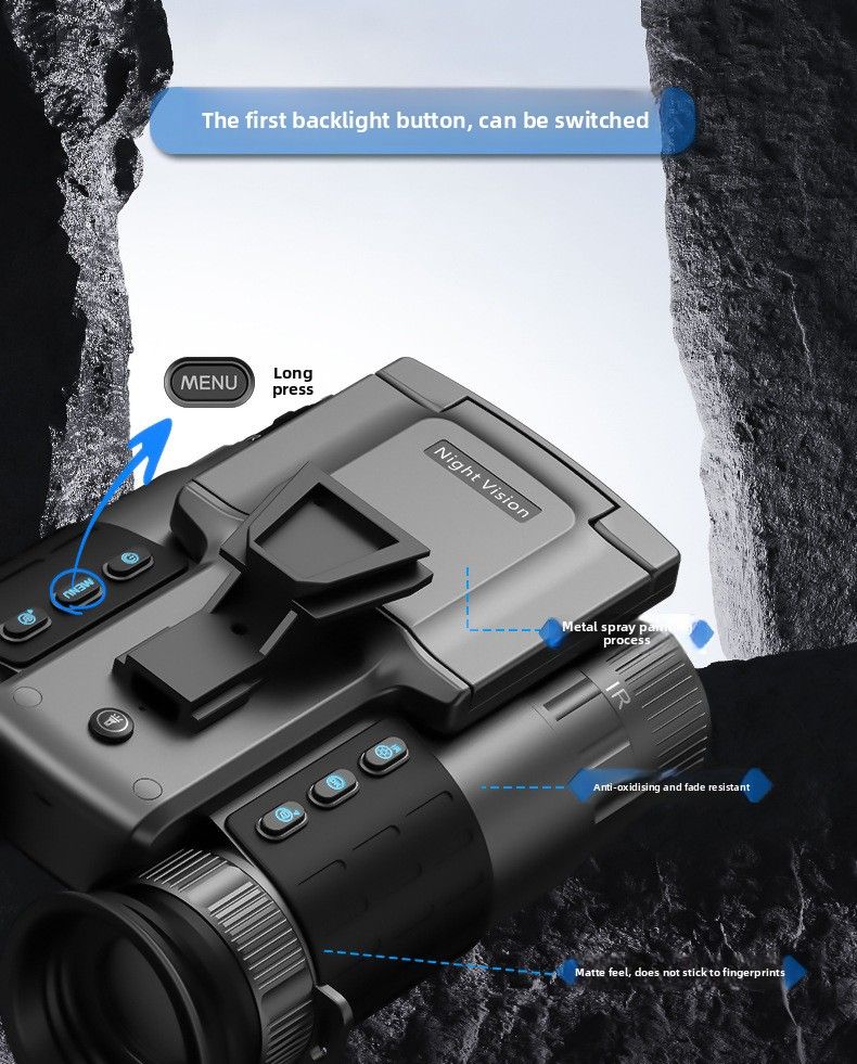 Dispositivo montato sulla testa per il commercio estero, telescopio per esterni, binocolo HD a infrarossi, occhiali per la visione notturna a doppio schermo_voghion.com