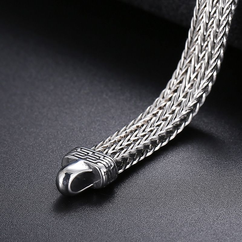 Herrenarmband aus Titanstahl mit Vintage-Drachenknochen-Design – langlebiger und stilvoller Unisex-Schmuck als Geschenk – Größen 7–11_voghion.com