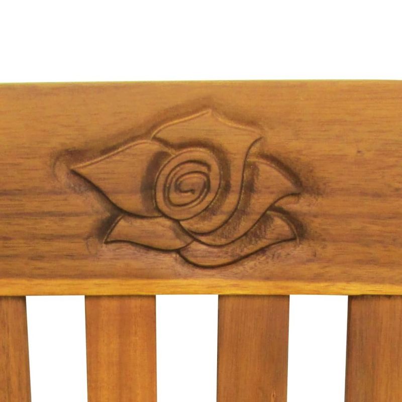 Patio Bench with Cushion 61.8" Solid Acacia Wood_voghion.com