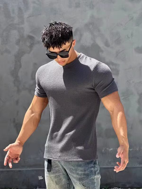 Men's Performance Workout T-Shirt - Quick-Dry Muscle Fit Gym Tee For Running & Basketball (5 Colors, M-3XL)_voghion.com