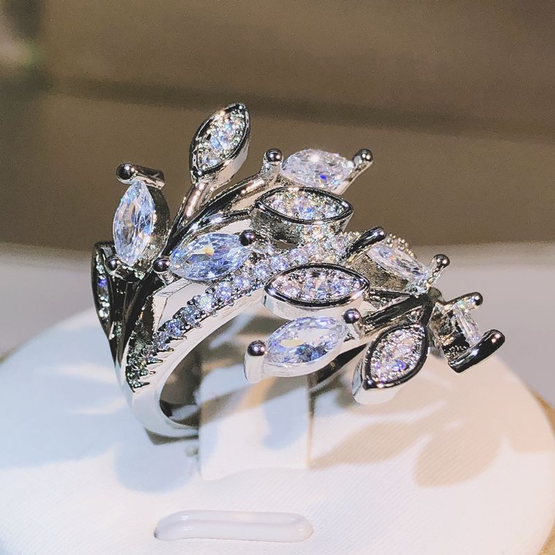 Ready Stock Sier Handmade Eternity Promise Cstal Ring AAA Cz Zirkon Verlobung Eheringe Ringe für Frauen Männer Finger Party_voghion.com