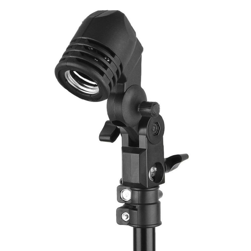 45W Photo Photography Umbrella Lighting Kit Studio Light Bulb Non-Woven Fabric Backdrop Stand_voghion.com