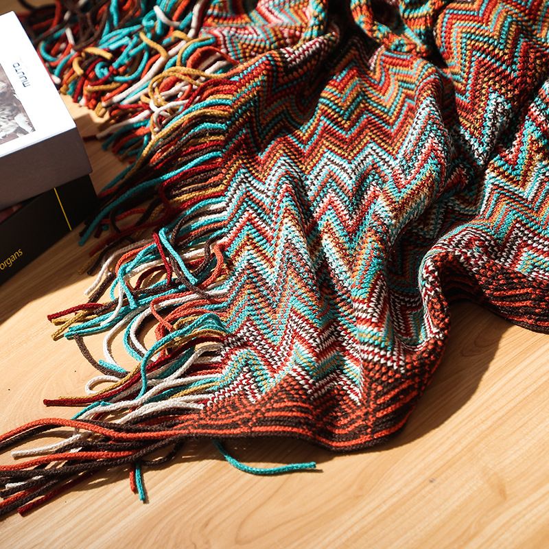 2025 Bohemian Throw Spring And Autumn Air Conditioning Nap Homestay Bedside Nordic Ins Style Thick Sofa Blanket_voghion.com