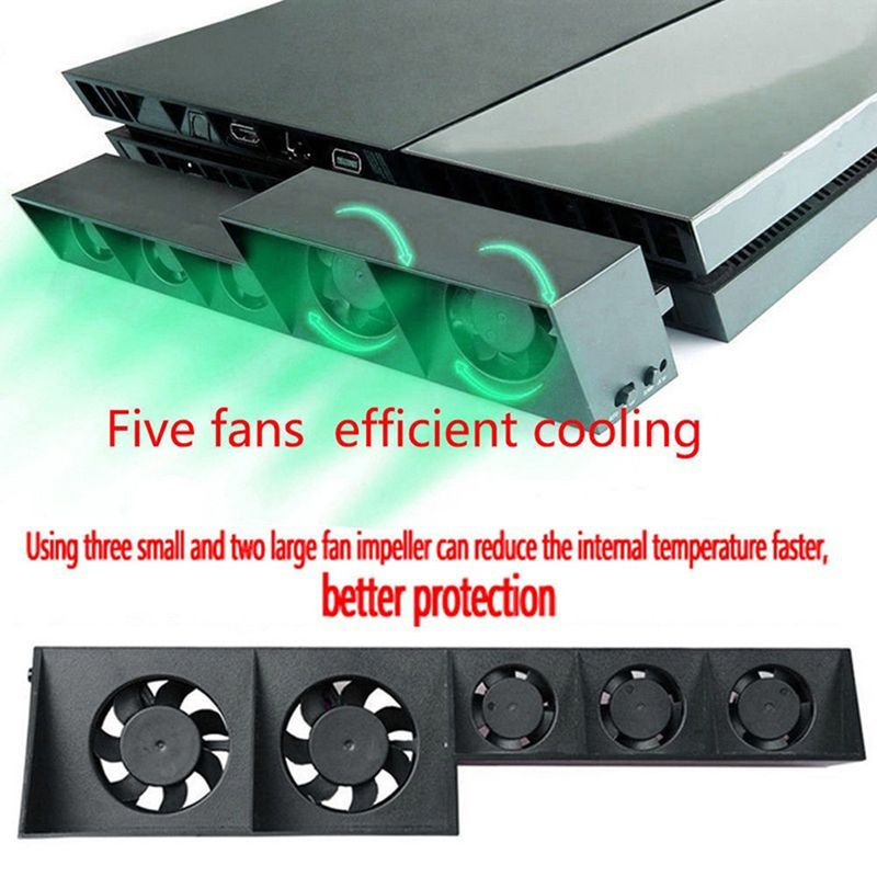 Xinweiqing Temperatuurregeling Externe koeler Koelventilator Spelaccessoires voor PS4-console_voghion.com