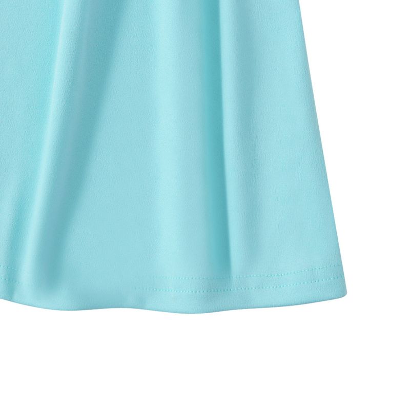 Lasteriided kevad- ja sügisstiilis Tüdrukute pikkade varrukatega ühevärviline kleit + pearätt, kaheosaline laste seelik_voghion.com