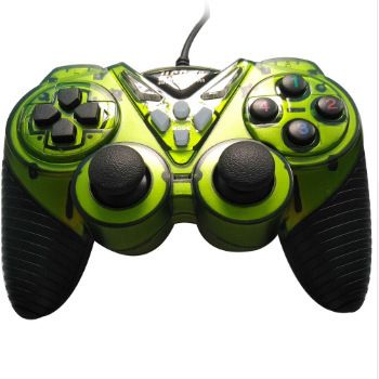 USB Vibration Game Transparent Colorful Computer PC Wired Controller E-sports_voghion.com