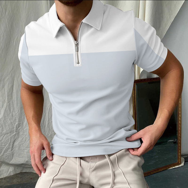 Polo da uomo estiva da golf con illusione ottica stampata in 3D street manica corta stampata abbigliamento traspirante_voghion.com