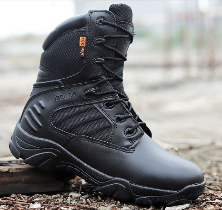 Taktische Stiefel für Herren – Hohe Militär-Kampfstiefel für Outdoor-Wandern, Training und Wüsteneinsatz. Robuste, rutschfeste Landkampfstiefel. Trainingsstiefel_voghion.com