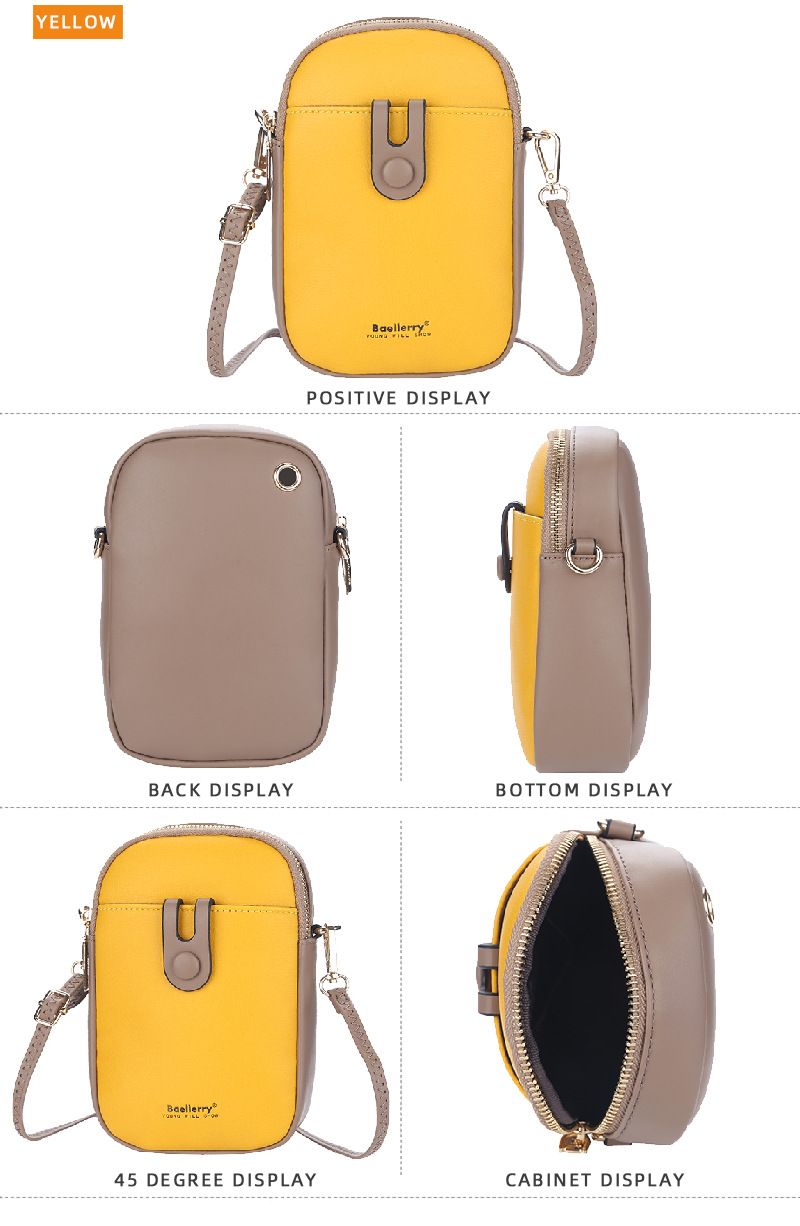Borsa per cellulare Baellerry, borsa da donna alla moda con cerniera, portamonete, piccola borsa a tracolla, versatile, mini borsa da donna_voghion.com