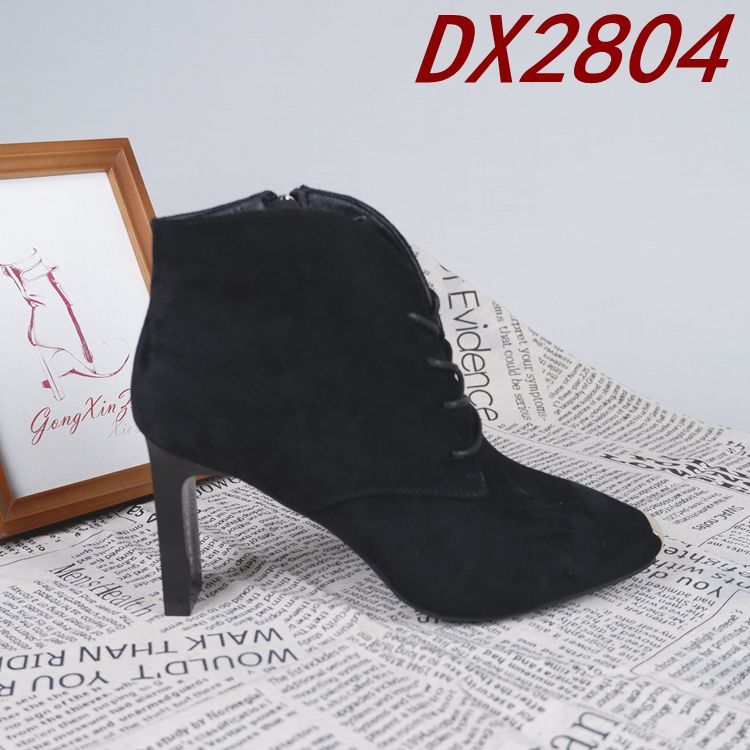 Dx2804 Autumn And Winter Suede Square Heel Fashion Boots_voghion.com