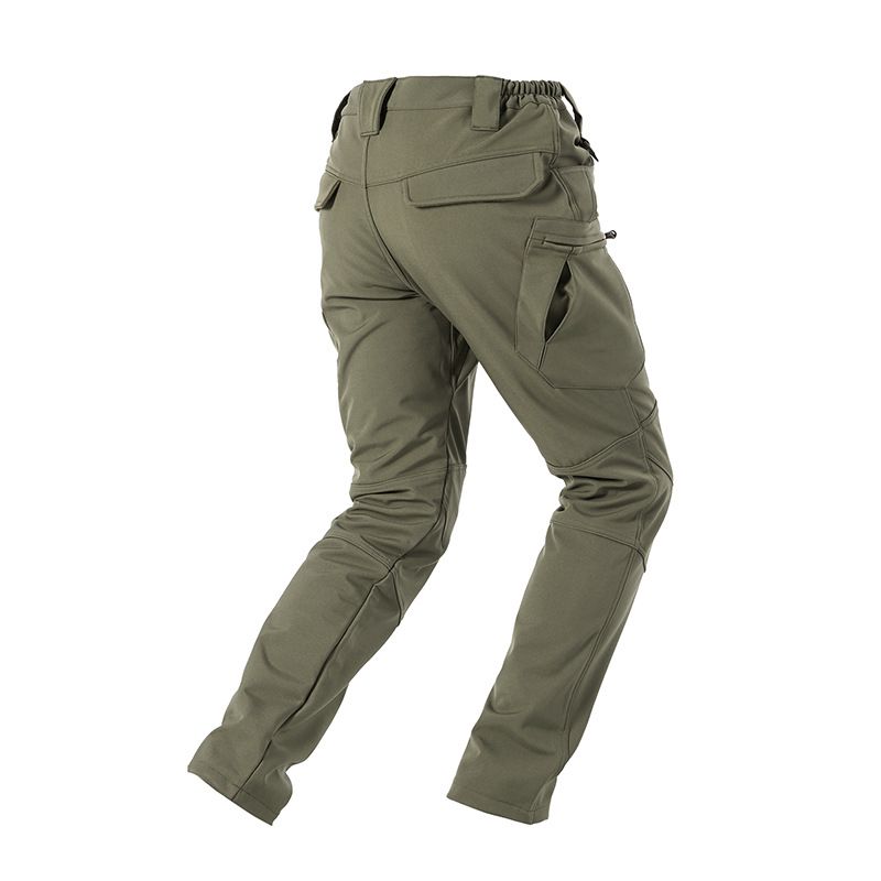 X8 Bird Outdoor Casual Men's Soft Shell Long Windproof Waterproof Warm Military Enthusiast Camping Multi-Pocket Pants_voghion.com