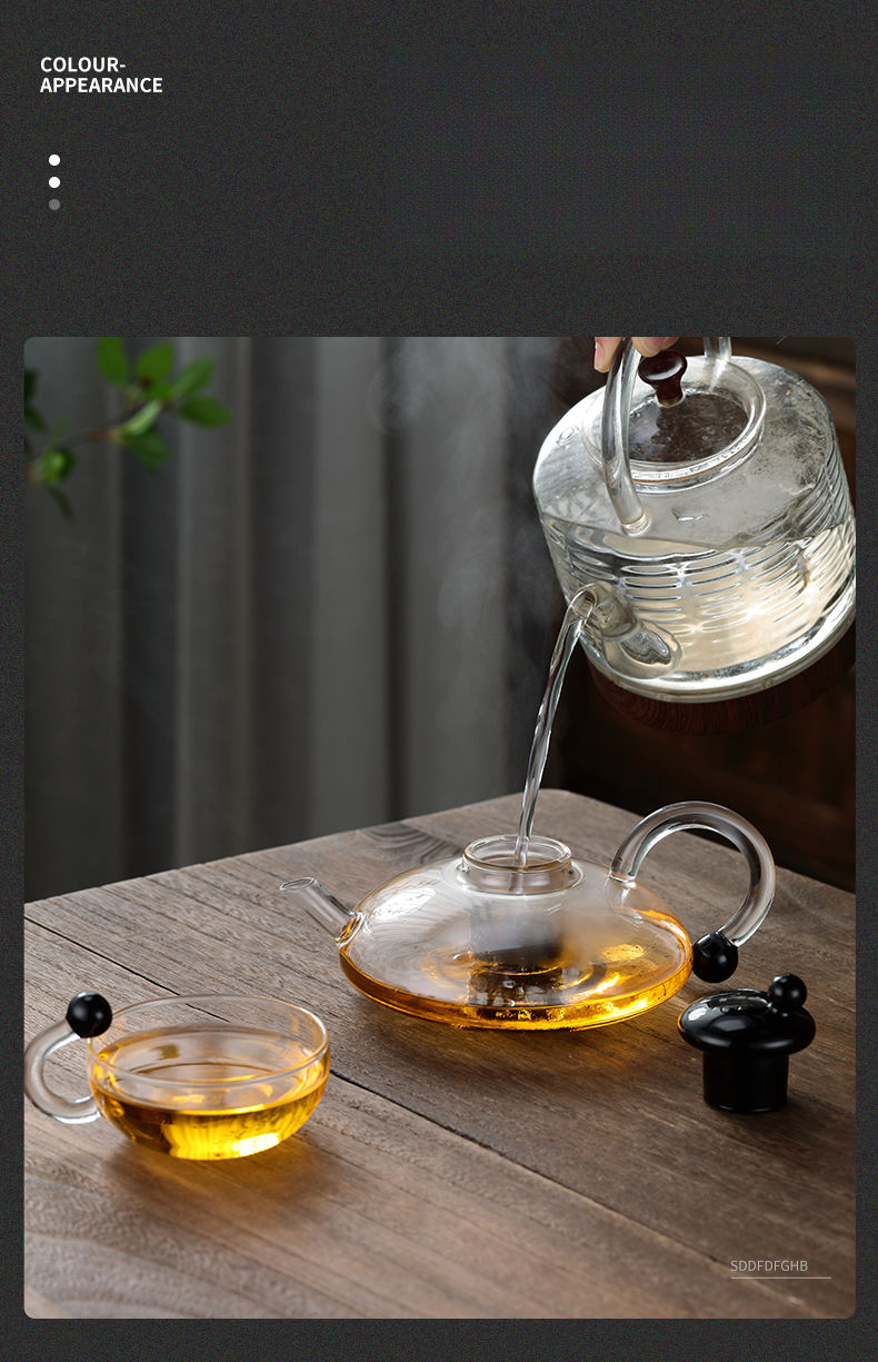 Set di lusso in vetro Nordic Light, caffettiera per tè e caffè, con coperchio a coda di topo, per fiori e frutta, stile europeo di alta qualità_voghion.com