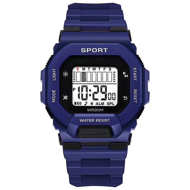 New Multifunctional Large Dial Fashion Simple Elegant Sports Waterproof Square Children's Electronic Watch_voghion.com