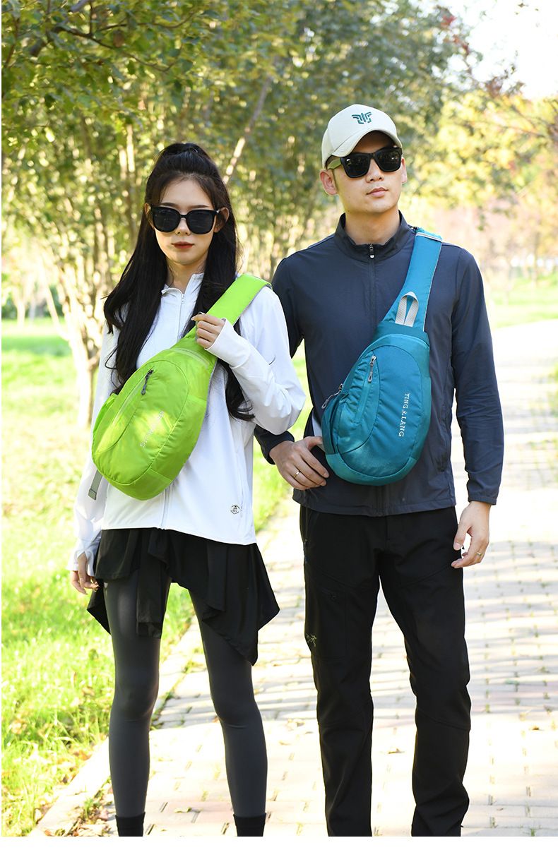 New outdoor sports shoulder men's crossbody bag, women's lightweight small backpack, hiking and cycling travel chest bag_voghion.com
