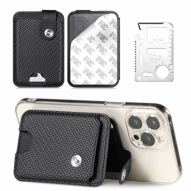 TechGlobe Cross-Border Wholesale Multi-Functional Universal Holder Case With Outdoor Tool Card Knife 3M Adhesive Back Sticker_voghion.com