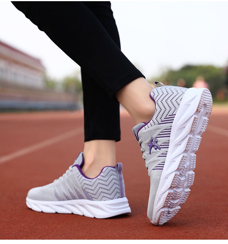 Zapatos deportivos de marca para mujer primavera 2024 nuevos zapatos para correr transpirables de malla informales ligeros, zapatos con cuerda para saltar de suela suave_voghion.com