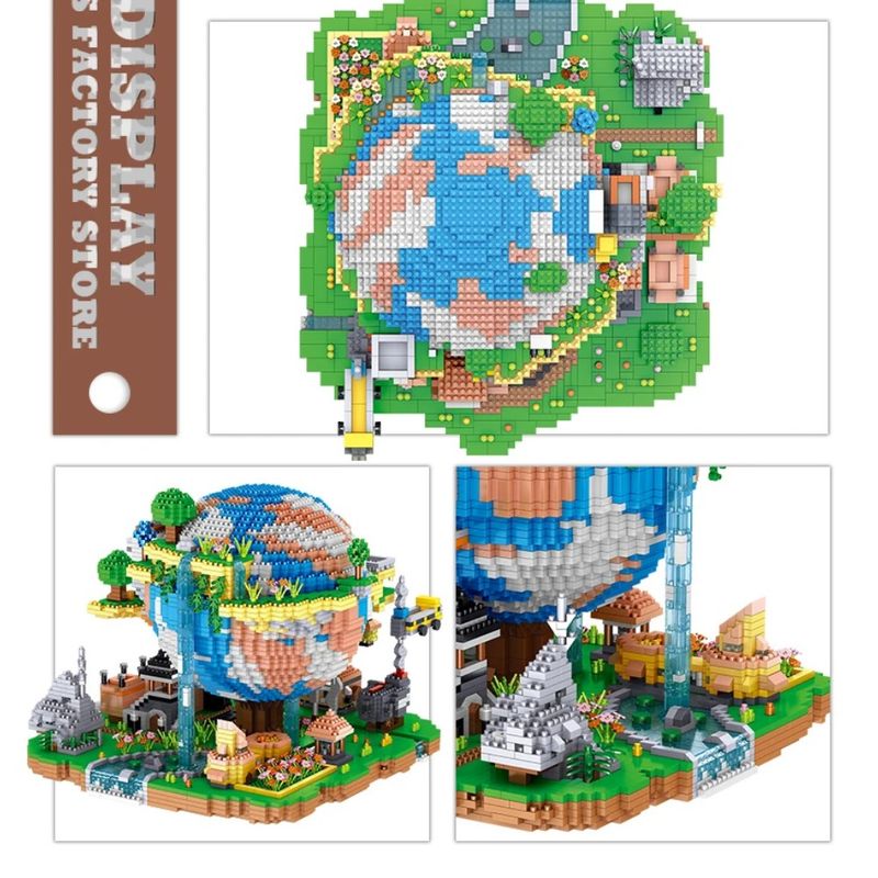 NYE Diamantklosser Sett Global Landsbymodell Kreativ Mikro Jordscene MOC Byggeklosser Puslespill Leker For Barn Voksne Gaver DIY_voghion.com