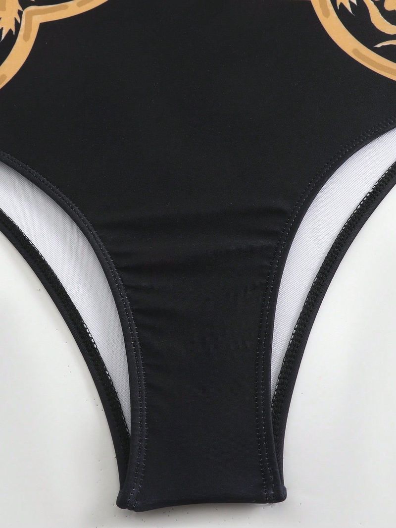 Maillot de bain une pièce sexy pour femme, haute élasticité et dos nu. Maillot de bain confortable et élégant pour la plage et la piscine._voghion.com
