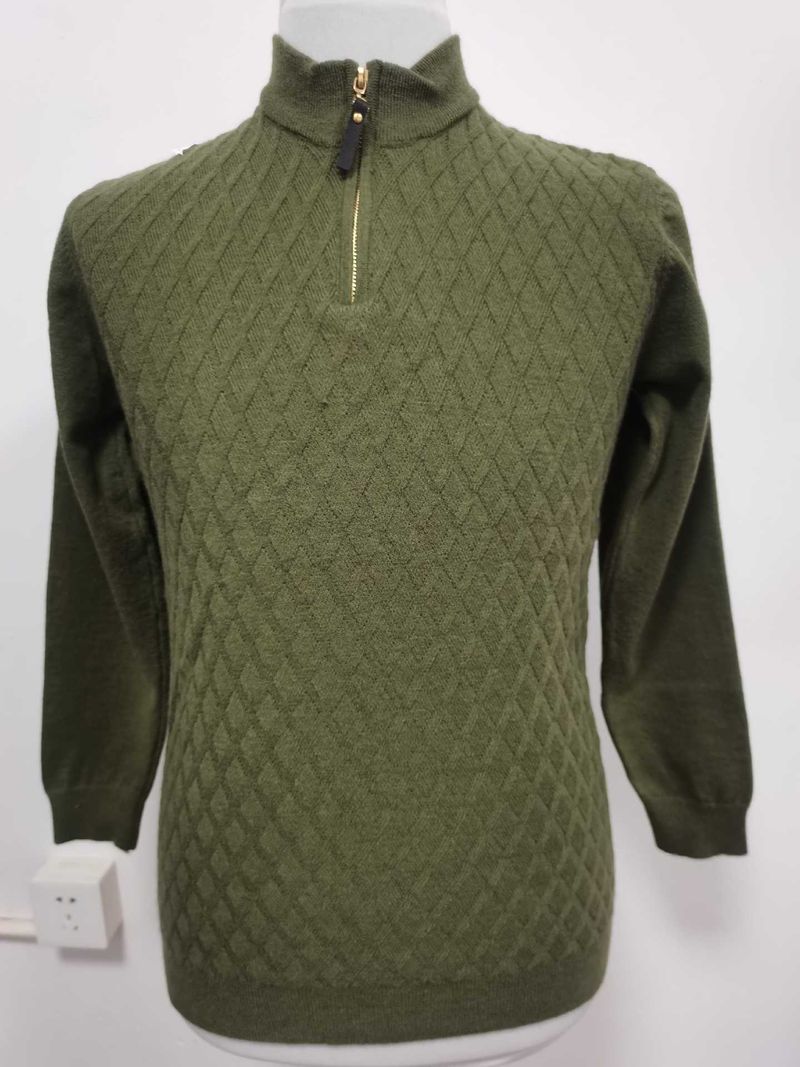Retro-Pullover mit halbem Reißverschluss für Herren | Atmungsaktiver Strickpullover | Lässiges Winteroberteil mit entspannter Passform (Grau, Armeegrün, Beige, Blau) – S-XXXL_voghion.com