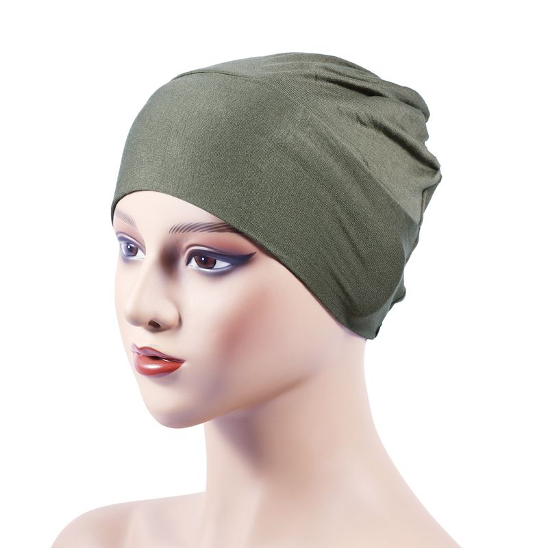 Turban Hat For Women, Mercerized Cotton Bottoming Small Hat, Muslim Pullover Hat That Can Hide Hair, Elastic Hat, High Elasticity And No Balling_voghion.com