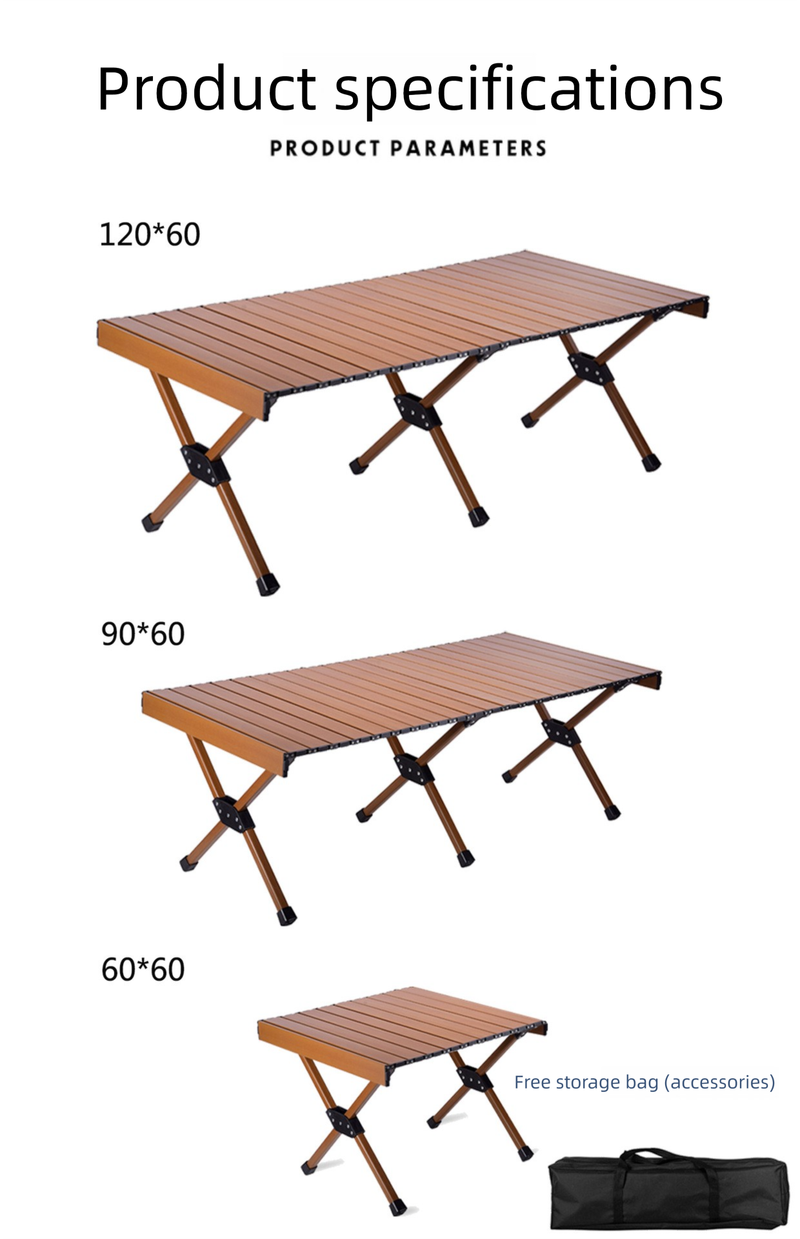 Mesa de piquenique dobrável portátil de liga de alumínio para churrasco e acampamento, leve, para uso externo_voghion.com