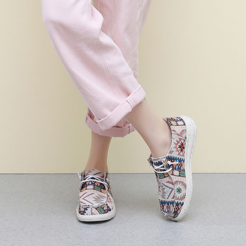 Bohemian style couple canvas casual lightweight loafers, men's and women's cloth shoes, Canvas Loafers_voghion.com