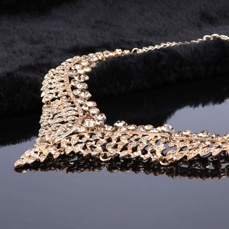 Set di gioielli da donna con strass da sposa in cristallo con strass_voghion.com
