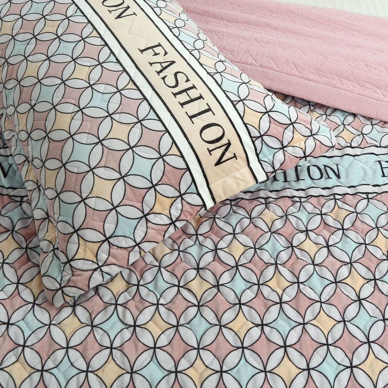 Douyin transmissão ao vivo fio tingido algodão puro capa de cama três peças conjunto inverno dupla face bebê lã lençol conjunto de cama fabricante_voghion.com