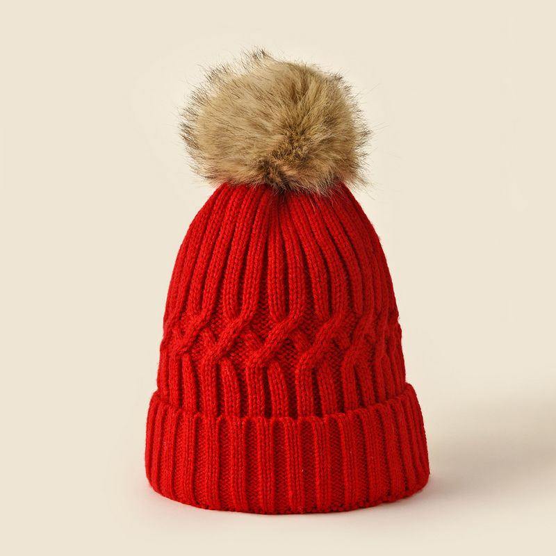New Korean Style Women's Wool Knitted Hat Wholesale Autumn And Winter Warm Wool Ball Hat Thick Versatile Face Slimming Travel Hat_voghion.com