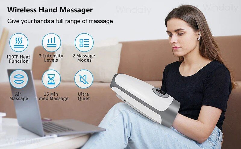 Negozio di bellezza Elettrico Wireless 2023 Massaggiatore manuale Dispositivo Calore Compressione dell'aria Palm Massaggio Hine Beauty Finger Polso Spa Rel_voghion.com