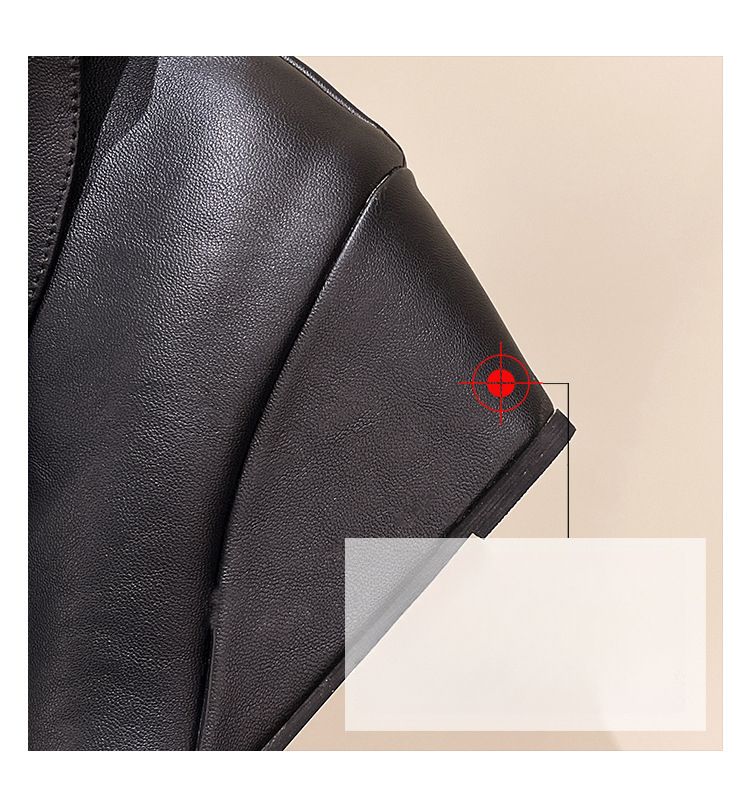 Women's Pointed-Toe Boots Buckle Versatile High-Top Boots 2025 Fall/Winter New_voghion.com