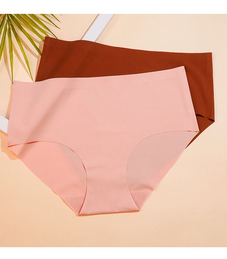Women's Intimates Sports Hip Lifting Women's Underwear Comfortable Hem Waist And Abdomen Ice Silk Large Size Seamless Briefs_voghion.com