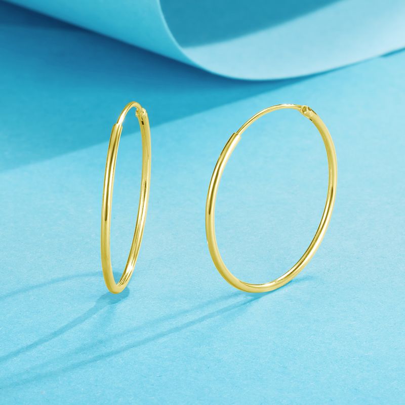 Orecchini da donna in argento sterling 925, grandi e piccoli, con cerchi, set squisito, moda popolare_voghion.com