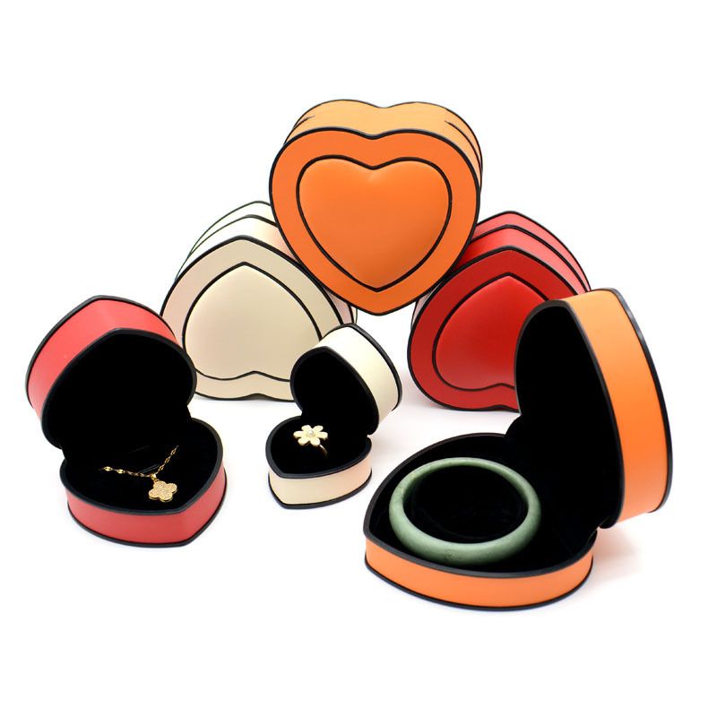 Neuer Vorschlag Herz Schmuckschatulle PU Leder Liebe Schmuckschatulle Ring Anhänger Armband Schmuck Verpackung Geschenkbox Geburtstag Jahrestag Valentinstag Geschenk_voghion.com